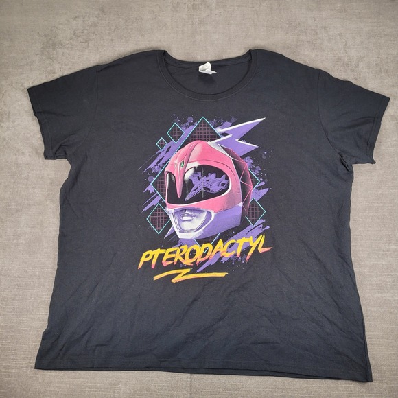 Gildan‎ Power Rangers Pink Ranger Pterodactyl Graphic T-Shirt Ladies 3XL - Picture 1 of 10